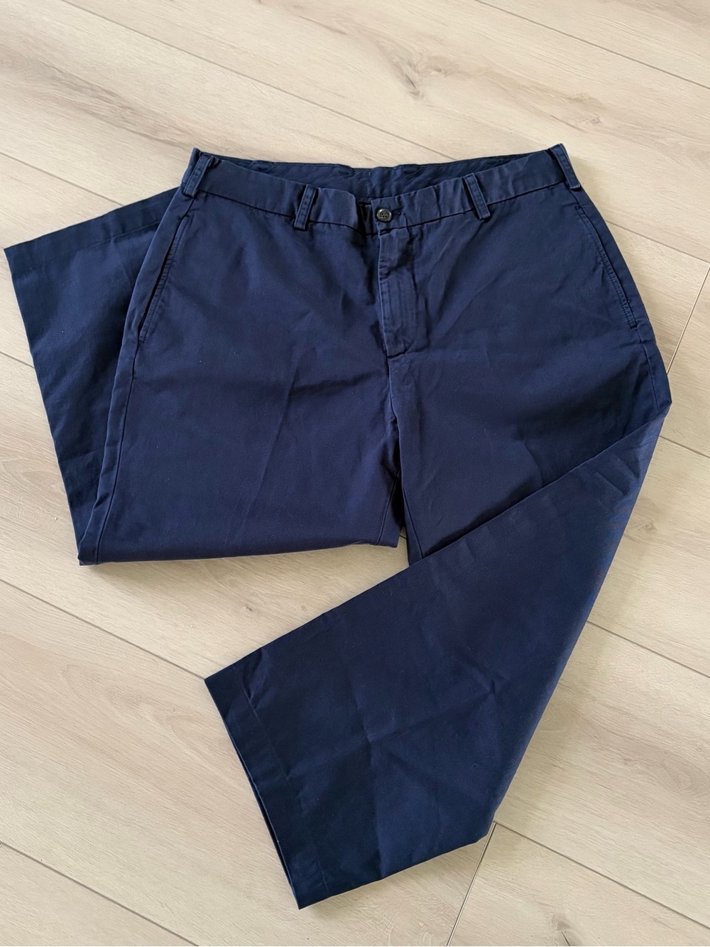 Brooks Brothers Pants Mens 38x30 Navy Blue Chino Clark Straight Leg Casual